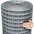 Jordbrux Galvanized Chicken Fence Wire Mesh Roll - 0.5m x 25m 0.9mm Wire Metal Mesh Roll Hardware Cloth, for Garden and Animal Enclosure Chicken Coop Flower Beds Rabbits Wire Fencing