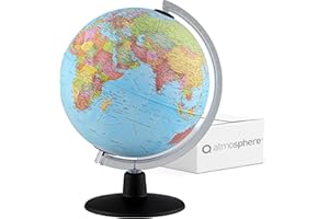 Q atmosphere® Constellation 25 AR - interaktiver 25 cm Kinder-Globus mit aktueller Augmented Reality App, Sternen-Leuchtglobus mit deutscher, polititscher Kartografie für Sternenbilder mit LED