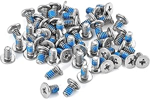 Poppstar Viti per dischi rigidi da 3,5 pollici, N° 6-32 UNC x 7 mm, argento, set da 50