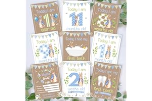 Personal Moments Peter Rabbit Baby Milestone Cards • Baby Shower Milestone Cards Gift • Baby Keepsake Milestone Cards • Beatrix Potter Memory Milestone Cards