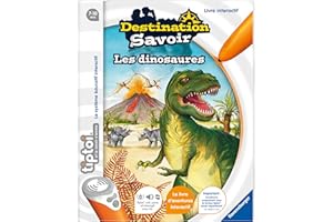 Ravensburger - tiptoi®- Livre interactif - Destination Savoir Les dinosaures - Jeu éducatif électronique, sans écran - A partir de 7 ans - version française - 13 099 006