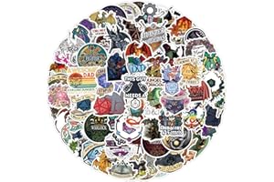 FANCICO 100 Stück Dungeons & Dragons Aufkleber für Teenager und Erwachsene, Vinyl, wasserfest, coole Gaming-Aufkleber für Laptop, Wasserflaschen, Skateboard, Gitarre