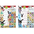 Paper Projects Bing Reward Chart Bumper Pack – Potty and Toilet Training Chart & Bath and Bedtime Reward Chart | Official Licensed Product | Includes Reusable Stickers, 29.7cm x 42cm