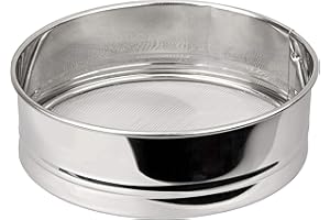Fackelmann 28313 Tamis de cuisine inox extra fin, tamiseur à quinoa, tamiseur, tamis inox, tamis de cuisine, Acier inoxydable, Argenté, 18 x 5 cm