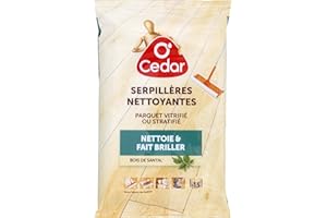 O'Cedar Serpillères nettoyantes parquet vitrifié ou stratifié - Le sachet de 15