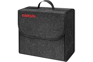 EINESIN Organizer samochodowy, organizer do bagażnika z filcu z mocowaniem na rzepy, akcesoria samochodowe do narzędzi i pielęgnacji samochodu