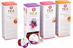 Teekanne Tealounge Kapseln - Früchtetee Sortiment mit 4 Sorten (32 Kapseln)