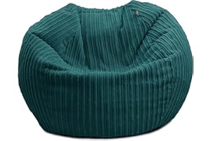 rucomfy Beanbags Jumbo Cord Kids Mini-Slouch Bean Bag Chair - Childrens Bedroom Playroom Furniture and Fun Decor. Arrives with Filling and Machine Washable - 60 x 80cm (Teal, Beanbag only)