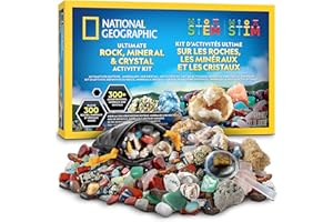 BLUE MARBLE National Geographic Colección de Piedras para niños – 300 Piedras Preciosas, minerales y Cristales, Juego de geología