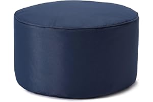 Lumaland Pouf Poltrona Sacco Sgabello | 45cm x 25cm Tavolino Indoor/Outdoor | Con riempimento flessibile in EPS [Blu Navy]