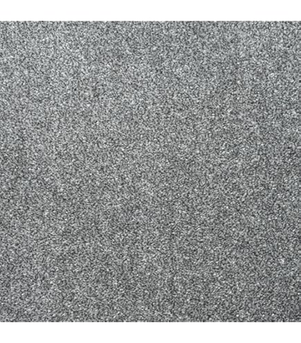 Carpet Mid Grey Budget Saxony Carpet Felt Back Flecked Cheap 4m 5m Grey