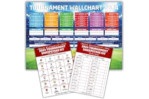 STATE MEDIA VISION Tournament Wallchart + Sweepstake Kit - Track and Follow The Full Schedule - Physical Sweepstake With Team Sheet Ideal For Offices, Schools, Bars and Family Fun (1X Wallchart + Sweepstake (A2))