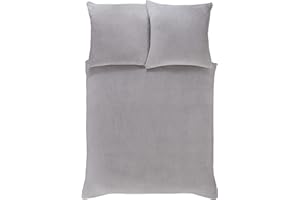 Sleepdown Juego de Funda de edredón de Forro Polar, térmico, cálido, súper Suave, 200 cm x 200 cm + 2 Fundas de Almohada de 80 cm x 80 cm, Color Gris
