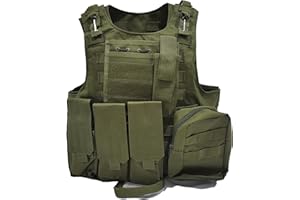 MERCIYD Outdoor Militär Taktische Weste Feldspielweste, Paintball Schutzausrüstung, Schutzweste für Luftpistole, geeignet für Jagd im Freien,