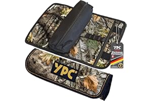 YPC VarioRoll M – 36x25cm, 2 Reißverschlusstaschen, 4 Steckfächer und 4 Schlaufen, Werkzeugtasche rollbar, Messertasche, Werkzeug Rolltasche, Werkzeugrolle, Schraubendreher Tasche leer