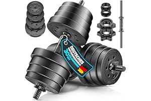 RE:SPORT 2er Hanteln Set verstellbar 15/20/30/40 kg | Hantelset mit 2 Kurzhanteln | Hantel mit Gewichten & 4 Sternverschlüsse | Fitness Kurzhantel für Muskelaufbau, Workout & Zuhause