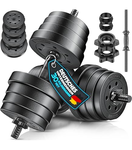 BCBIG Verstelbare Halter Set – 10 Tot 50 Kg – Met Verbindingsstang – Voor Krachttraining Thuis En In De Sportschool!