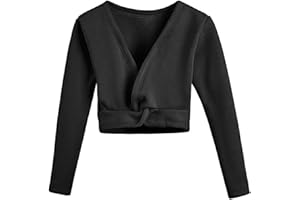 Mulnall Camicia Rosa a Maniche Lunghe per Ragazza, Tinta Unita, Sportivo, Scollo a Croce Incrociata, Regular L IT, Velluto 100%