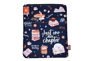 LPARKIN Just One More Capitolo - Custodia a libro con chiusura e tasca frontale, 11 x 8,5 pollici, regali per gli amanti dei libri