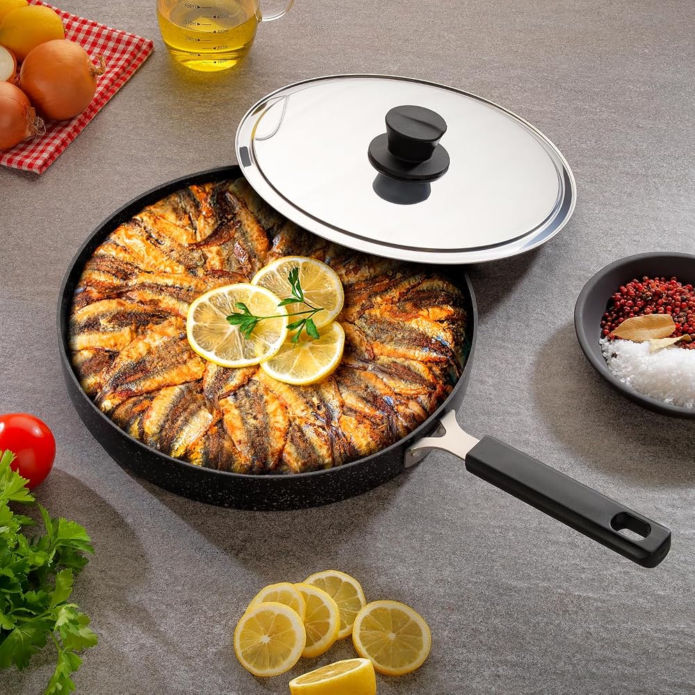 Schäfer Fish Pan Kapaklı Balık Tavası 32 Cm-2 Parça