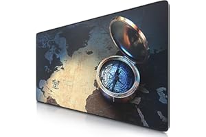 CSL-COMPUTER TITANWOLF XXL Mousepad Gaming 900 x 400mm „Compass“ - Tappetino Mouse Gaming Extralarge - Migliora precisione e velocità - Adatto a Roccat Razer Logitech Mouse e Tastiera