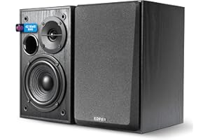 Edifier R1100 Enceintes Actives – 42W RMS Avec Bass-Reflex – Réglage Rrécis Du Son – Entrées RCA + AUX – Boîtier En Bois MDF Elégant – Idéal Pour Musique & Films – Noir