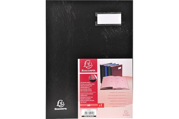 EXACOMPTA Parapheur DIRECTION 24 Compartiments Noir