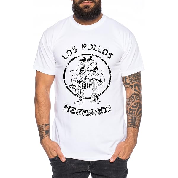 Maglietta Heisenberg "Hermanos" Breaking Bad - Uomo, Rossa, 4XL, 100% Cotone