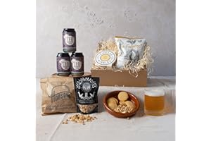 THE HOST'S PANTRY THP | Gourmet Snack & Beer Gift Hamper for Him - Includes 2 x 330ml THP Craft Beers, Artisan Crisps, Cheese Nibs, Salt & Pepper Peanuts, & Pork Scratchings | Gift for Beer Lovers (Small)