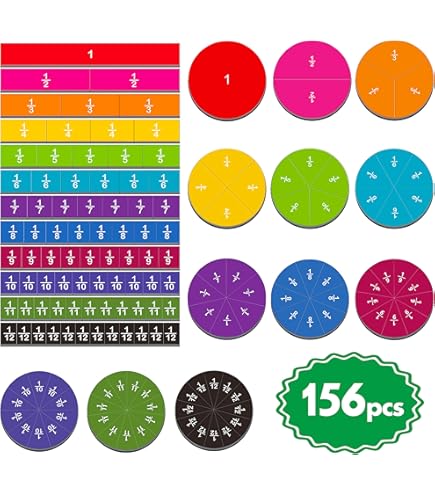 QYDKWK Brüche Lernspiel Montessori - Mathe Lernspielzeug Für Kinder Ab 6 Jahre Grundschule