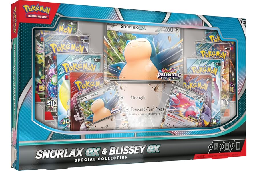 Pokémon TCG: Snorlax ex & Blissey ex Special Collection (2 Foil Promo Cards, 1 Oversize Card & 8 Booster Packs)