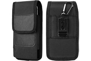 Dratenger Handy Gürteltasche Gürtel Tasche Handytasche Handyhalterung Halterung universal für Samsung Galaxy S24 Ultra 5G A55 A35 A25, iPhone 15 14 13 12 11 Pro Max, Black(XL)