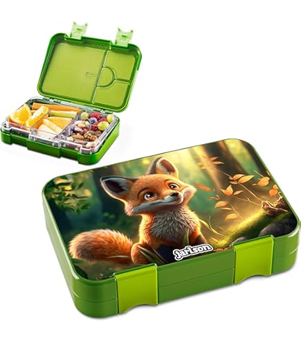 Kinder Bento Box Midi Lunchbox Mit Einhorn-Motiv - 900ml, BPA-frei, 2 Einsätze & Snackgabel