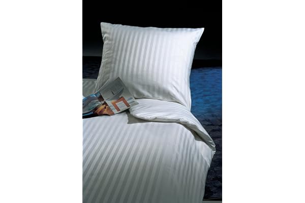 TextilDepot24 Bäddset Sängkläder 20 mm Ränder med Hotelllås 100 % Bomull Kuddöverdrag Påslakan
