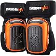 Thunderbolt Knee Pads for Men for Construction Gardening Flooring Roofing Heavy Duty Comfortable Gel Thick Foam Cushion with Adjustable Non-Slip Straps