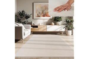 Paco Home Tapis Moderne Doux Salon À Poils Courts Lavable Fluffy Uni Effet Fourrure Intemporel Élégant Antidérapant Facile À Entretenir, Dimension:160x220 cm, Couleur:Crème 4