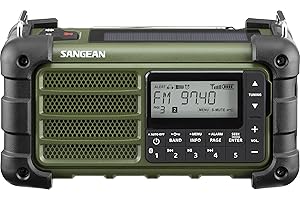 Sangean MMR-99 Radio d'extérieur FM, Radio d'urgence, Panneau Solaire Bluetooth®, résistant aux éclaboussures, St