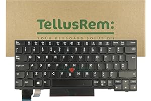 TellusRem replacement UK non-backlit keyboard for Lenovo Thinkpad X280 X390 X395