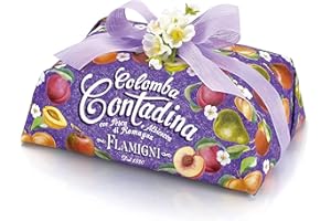 FLAMIGNI Colomba de Pascua Contadina de 1 Kg, con Fruta de la Romaña, Postre Artesano, con Exquisitos Trozos de Pera, Melocotón, Manzana y Albaricoque Semi Confitados, Sin Confitar, Made in Italy