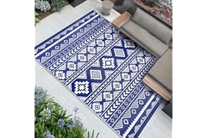 Famibay Dywan zewnętrzny, wodoodporny, na patio, duży dywan ogrodowy, mata kempingowa, przenośny koc piknikowy, mata podłogowa na balkon, taras, podwórko, werandę, plażę, grill