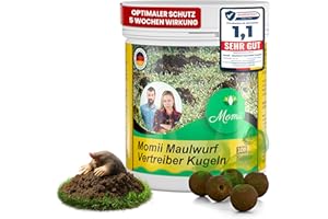 Momii Maulwurf Vertreiber-Kugeln mit Sofort- und Langzeitwirkung effektives Mittel gegen Maulwürfe (1er Pack.)