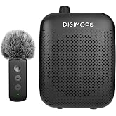DIGIMORE 10W Voice Amplifier w/Collar Mic for Teachers | 12Hrs Battery | BT 5.4 | in-Built Noise Reduction | Wireless Collar Mic for Guides, Fitness,