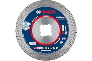 Bosch 1x EXPERT HardCeramic X-LOCK Diamanttrennscheiben (für Harte Fliesen, Harter Stein, Ø 125 mm, Professional Zubehör Kleiner Winkelschleifer)