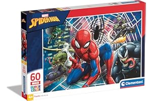 Clementoni - 26444 - Supercolor Puzzle - Marvel Spider-Man - 60 pezzi