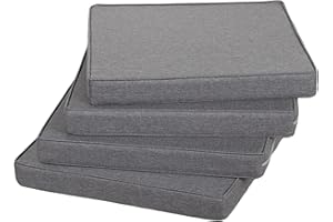 ‎GUTEKISSEN Gutekissen® Stuhlkissen Polsterauflage Auflage für Stühle/Bänke für Haus und Garten Sitzauflage Gartenkissen Sitzkissen viele Farben FK5 (45x45, Grau, 2)