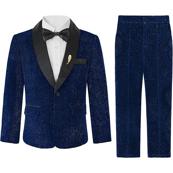 Abito Velluto Ragazzo 4 Pezzi - Elegante Per Matrimoni E Cerimonie - Foto 13