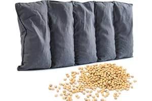 Amilian Cherry Stone Cushion 50 x 20 cm Heat Compress Grain Pillow Cherry Stone Bag Cushion for Children Adults Ideal as Massage Cushion Cold Cushion