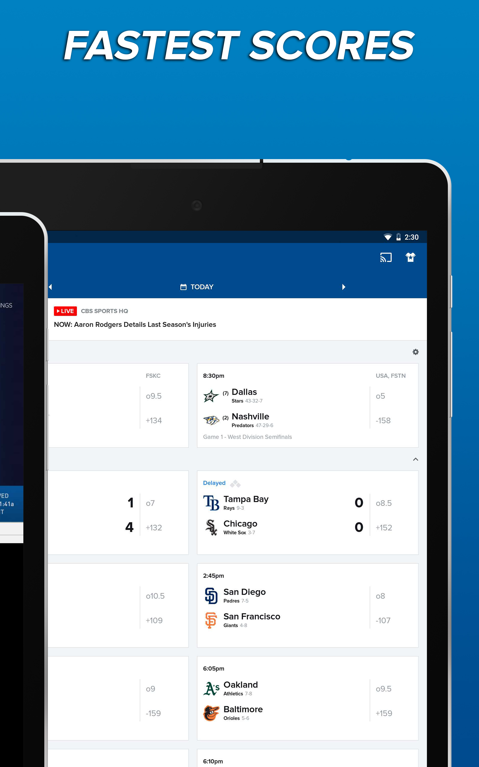 Cbs Sports App Scores News Stats Watch Live Amazon De Apps Fur Android