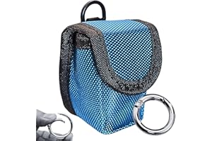 TP TRADEPROVIDER Kids Pulse Oximeter with Carrier Case and Ring Hook- Accurate Oxygen Saturation Monitor - Child-Friendly Fingertip Oximeter for Home & Travel (Blue Pouch and Ring Hook)