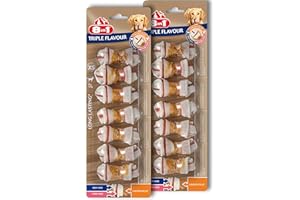 8in1 Triple Flavour, Os à mâcher 7 morceaux enveloppés de filet de poulet, XS
